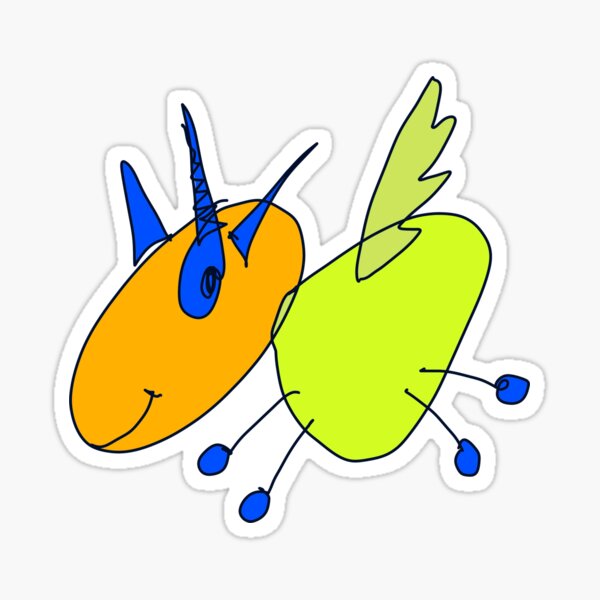 CHILD UNICORN DRAWING Sticker For Sale By Warenae Redbubble child-unicorn-drawing-sticker-for-sale-by-warenae-redbubble