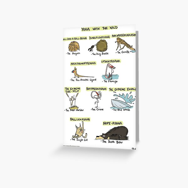 Yoga with the Wild Greeting Card