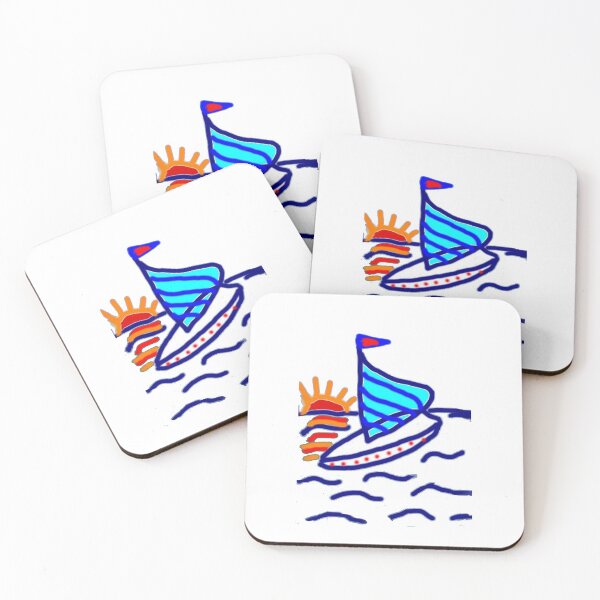 Item preview, Sailing ship sailboat waves sunset sketch drawing designed and sold by G-M-Designs.
