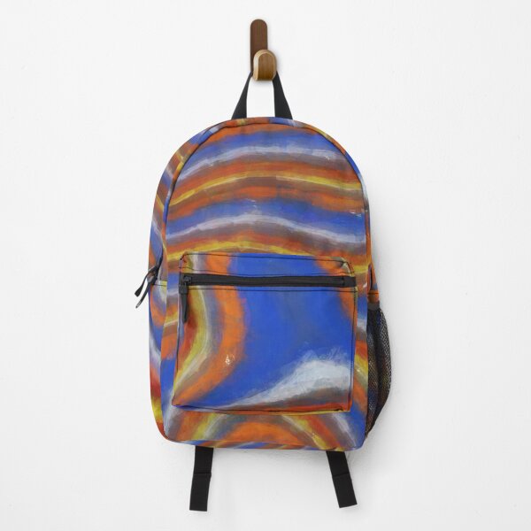 Item preview, brushed patterns blue yellow waves designed and sold by Filigranas Digitales.