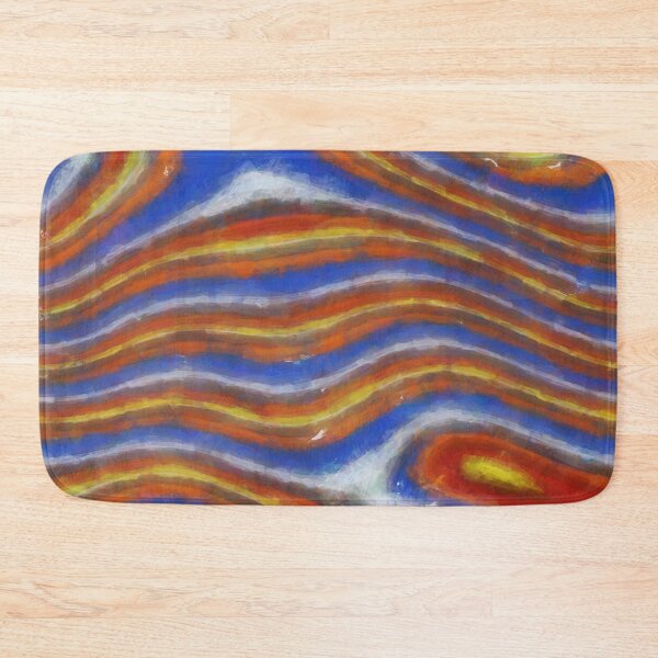 Item preview, brushed patterns blue yellow waves designed and sold by Filigranas Digitales.
