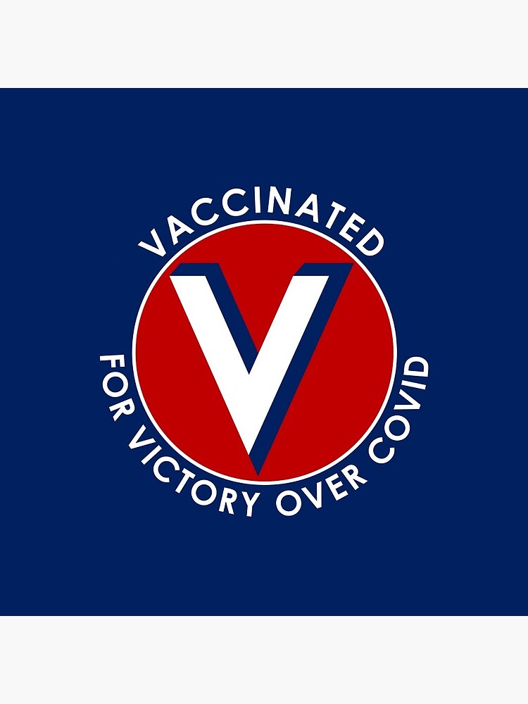 Thumbnail 3 of 3, Pin, Vaccinated for Victory Over Covid designed and sold by misterfrisky.