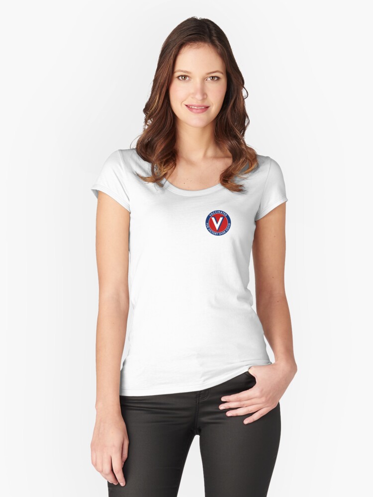 Thumbnail 1 of 3, Fitted Scoop T-Shirt, Vaccinated for Victory Over Covid designed and sold by misterfrisky.