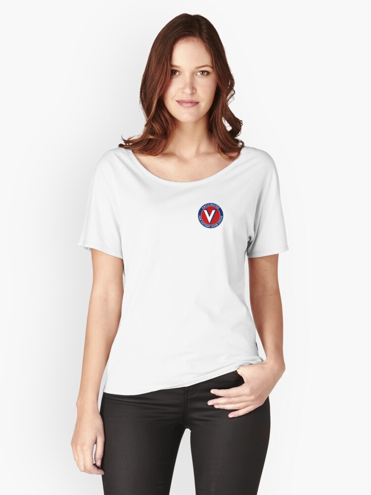 Thumbnail 1 of 3, Relaxed Fit T-Shirt, Vaccinated for Victory Over Covid designed and sold by misterfrisky.
