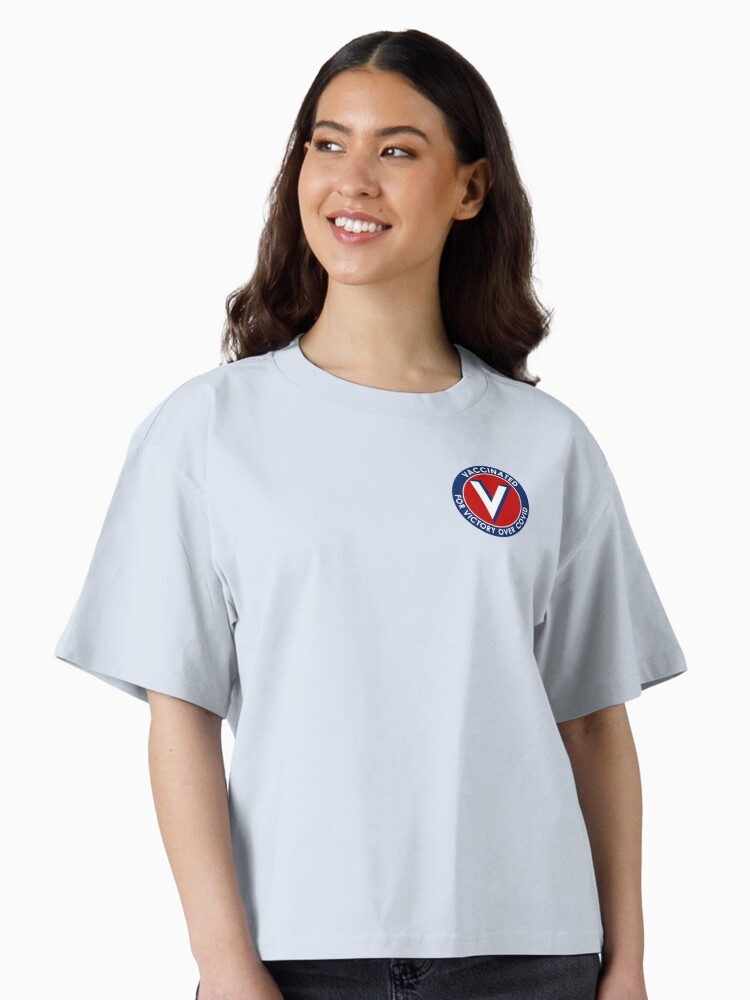 Thumbnail 1 of 4, Boxy T-Shirt, Vaccinated for Victory Over Covid designed and sold by misterfrisky.