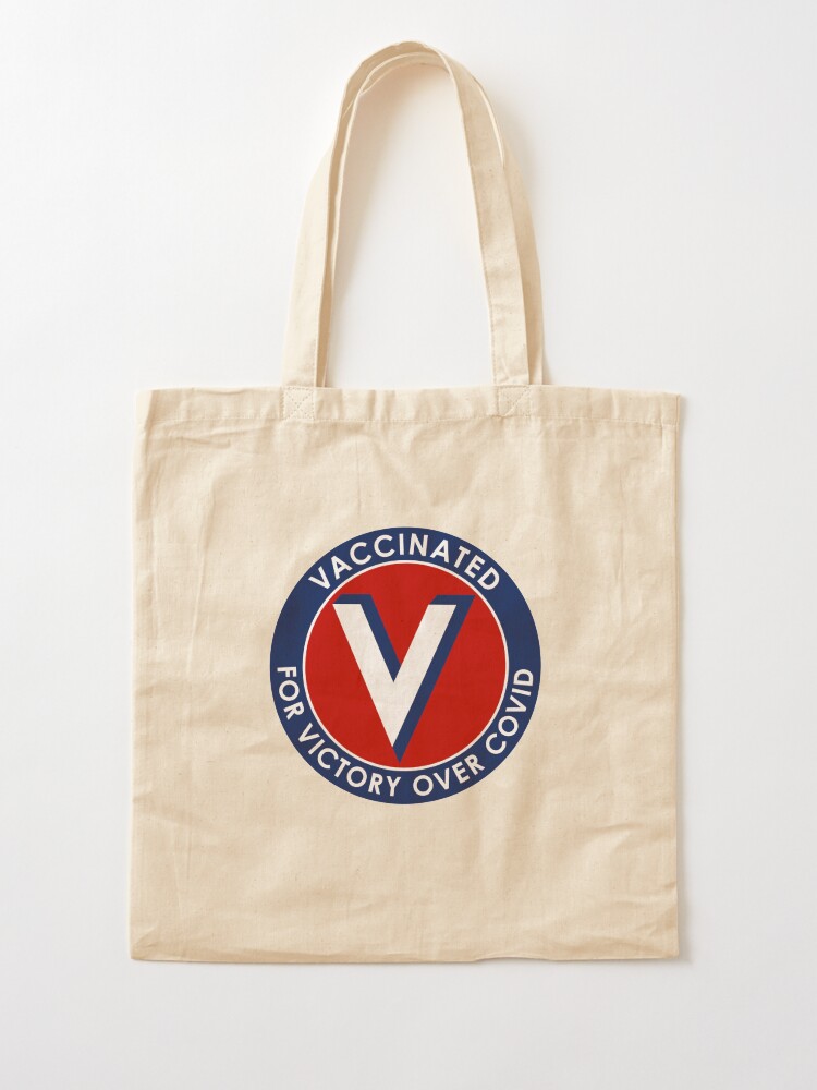 Thumbnail 2 of 5, Tote Bag, Vaccinated for Victory Over Covid designed and sold by misterfrisky.