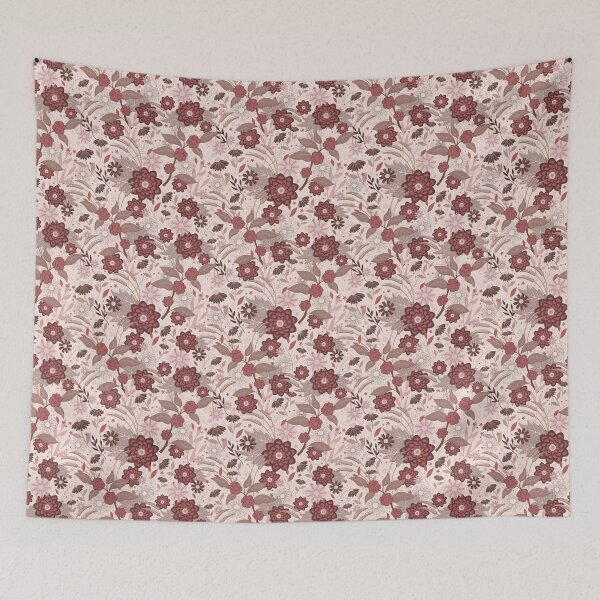 Item preview, Monochrome Blooms Cute Fall Floral Pattern designed and sold by ElleMars.