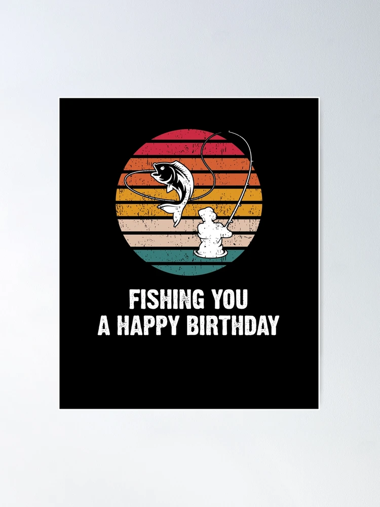 Personalised Fishing Theme Birthday Card Partner Boyfriend Husband