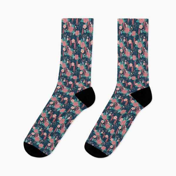 Item preview, Midnight Tropical Blooms Cute Summer Floral Pattern designed and sold by ElleMars.