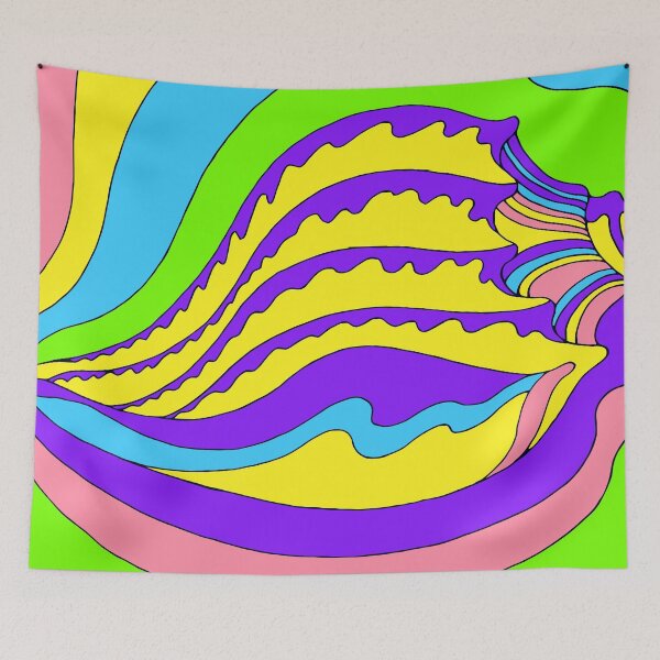 Item preview, Psychedelic Rainbow Seashell designed and sold by katemargoli.