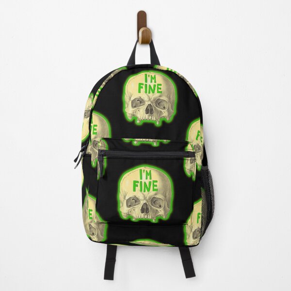 Item preview,  I'm fine skull mental health awareness green designed and sold by Captain-Jackson.