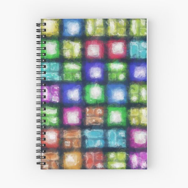 Item preview, brushed patterns multy color squares designed and sold by Filigranas Digitales.