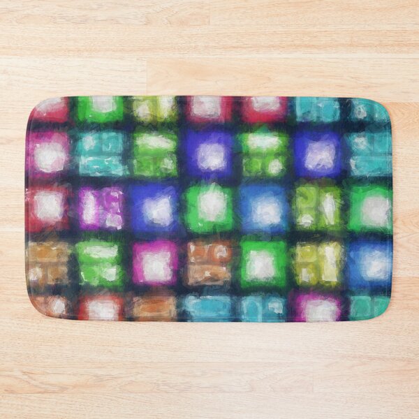 Item preview, brushed patterns multy color squares designed and sold by Filigranas Digitales.