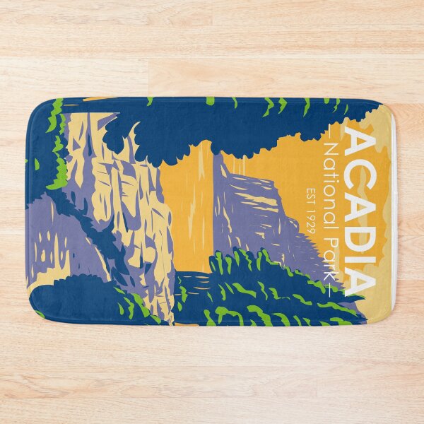 Item preview, Acadia National Park Bar Harbor Ocean Path Vintage designed and sold by KrisSidDesigns.