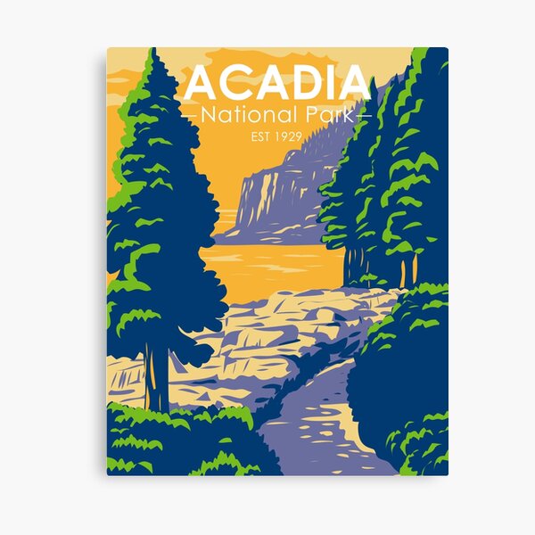 Item preview, Acadia National Park Bar Harbor Ocean Path Vintage designed and sold by KrisSidDesigns.