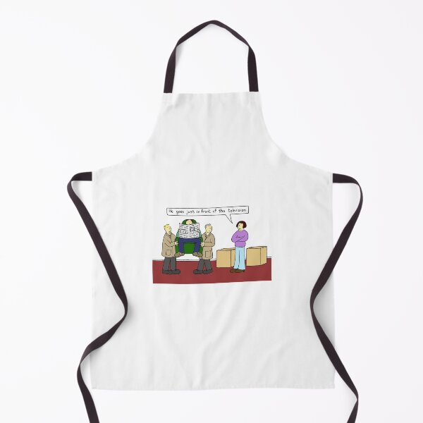 Item preview, Moving House Cartoon Man Being Put Near the TV Cartoon designed and sold by KateTaylor.
