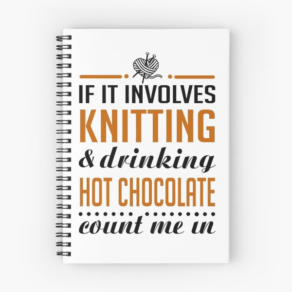 Item preview, Knitting and Drinking Hot Chocolate designed and sold by KsuAnn.