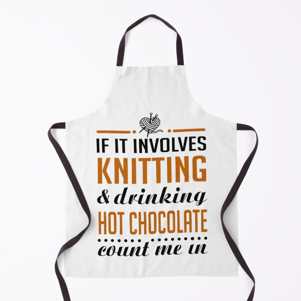 Item preview, Knitting and Drinking Hot Chocolate designed and sold by KsuAnn.