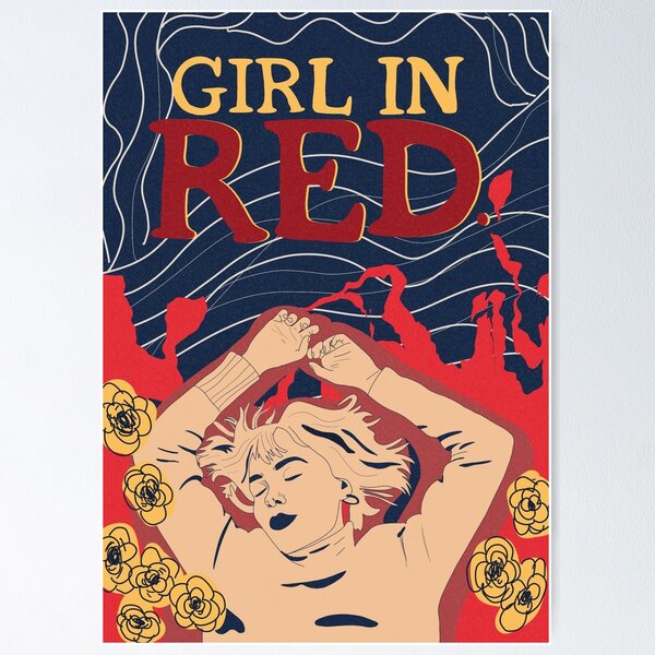 Girl In Red Posters for Sale | Redbubble