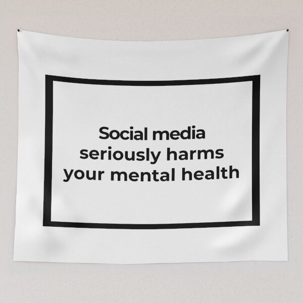 Item preview, Social media seriously harms your mental health - HD designed and sold by Family-Shop.