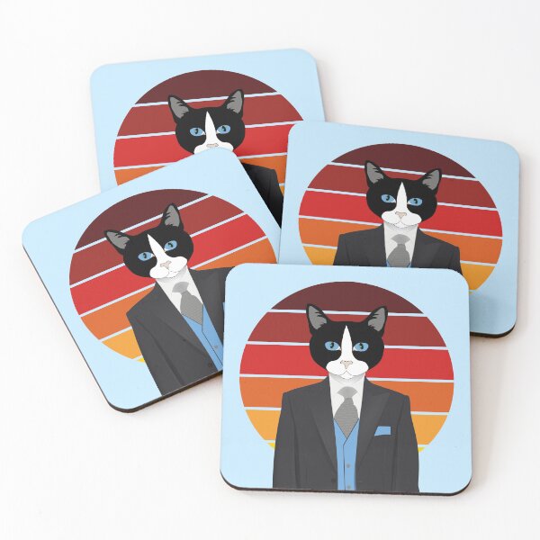 Item preview, Bossy cat - Stylish business cat in a suit designed and sold by Arliju.