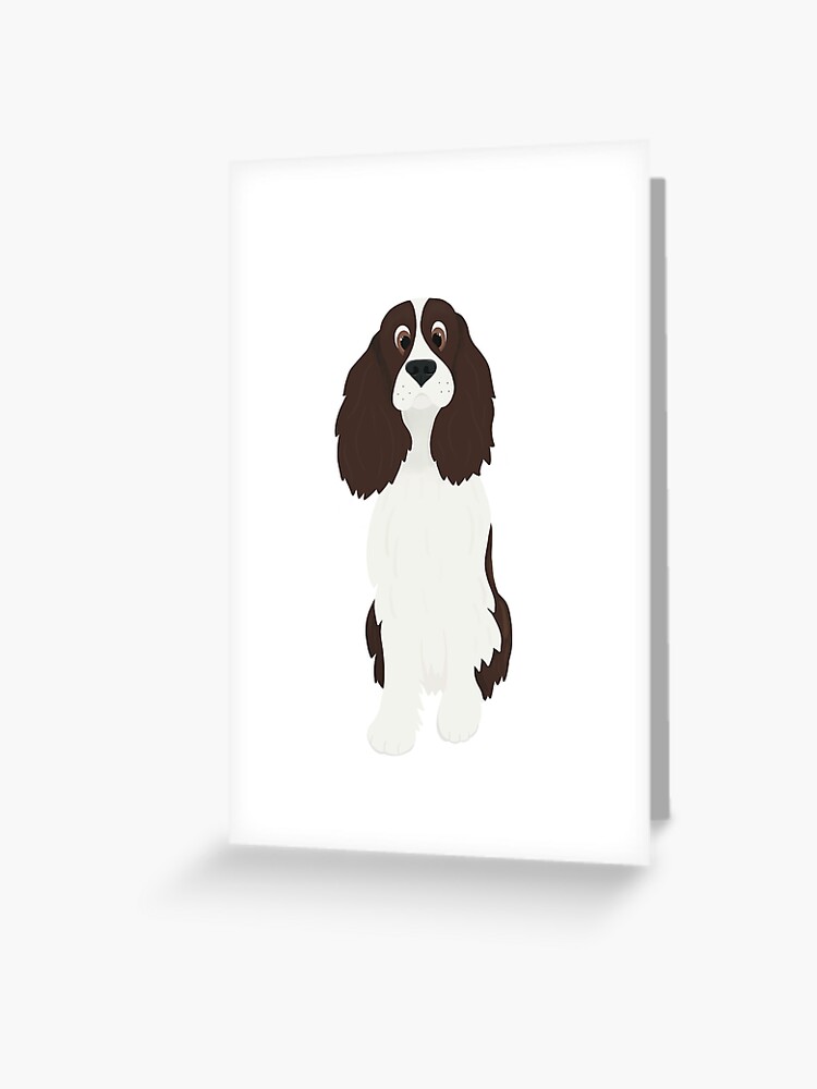 English Springer Spaniel, liver - sitting cartoon English Springer Spaniel, liver - sitting cartoon