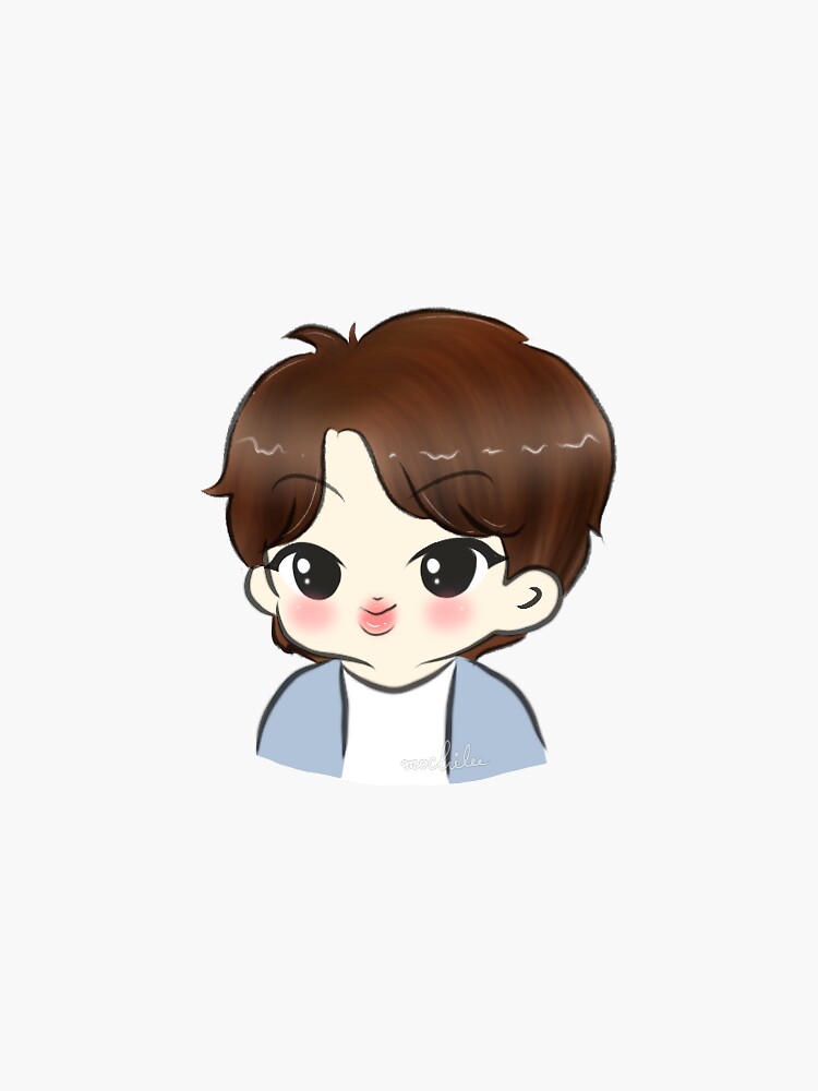 Chibi Jin Cute Sticker By Mochibee Shop Redbubble