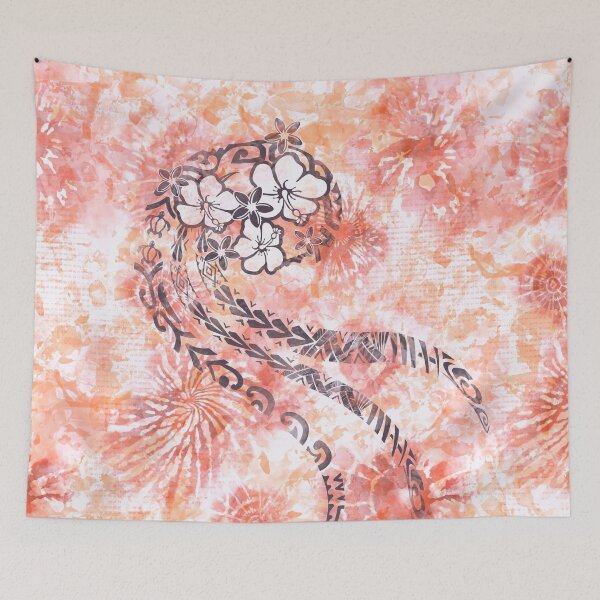 Item preview, Polynesian - Hawaiian Coral Tie Dye Splash designed and sold by sunnthreads.