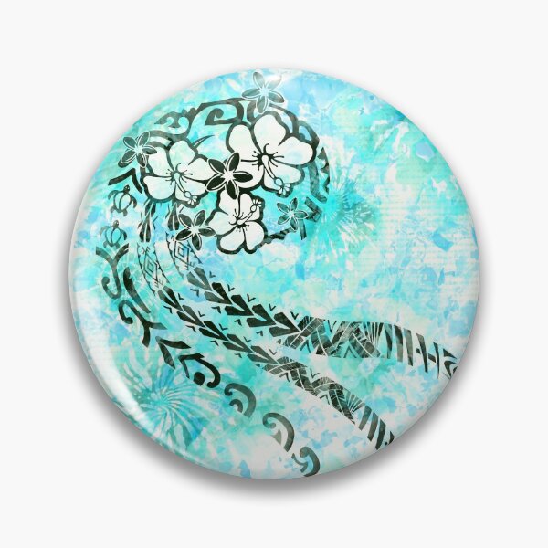 Item preview, Polynesian - Hawaiian Turqoise Tie Dye Splash designed and sold by sunnthreads.