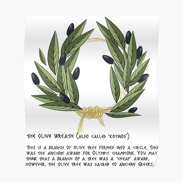 “The Greek Olive Wreath” Poster by portokalis | Redbubble