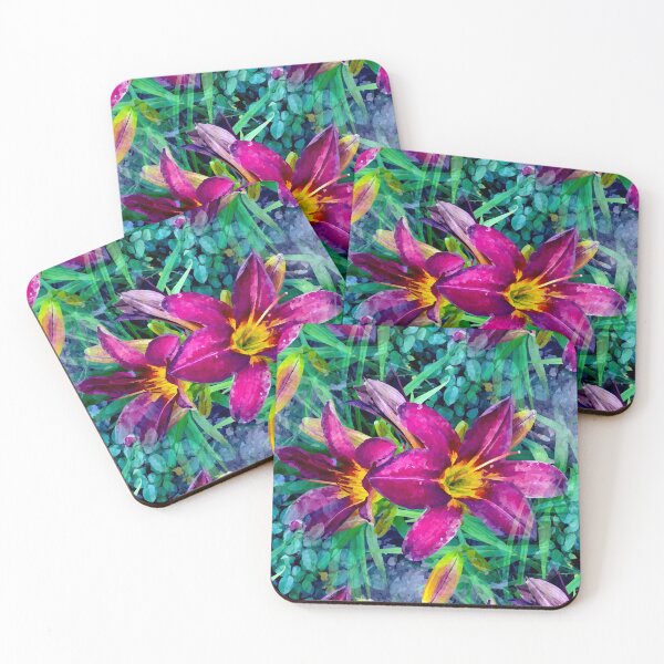Item preview, Fuchsia Lilies Artdeco designed and sold by Nisuris.