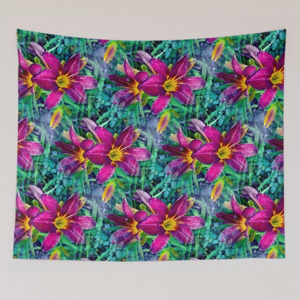 Item preview, Fuchsia Lilies Artdeco designed and sold by Nisuris.