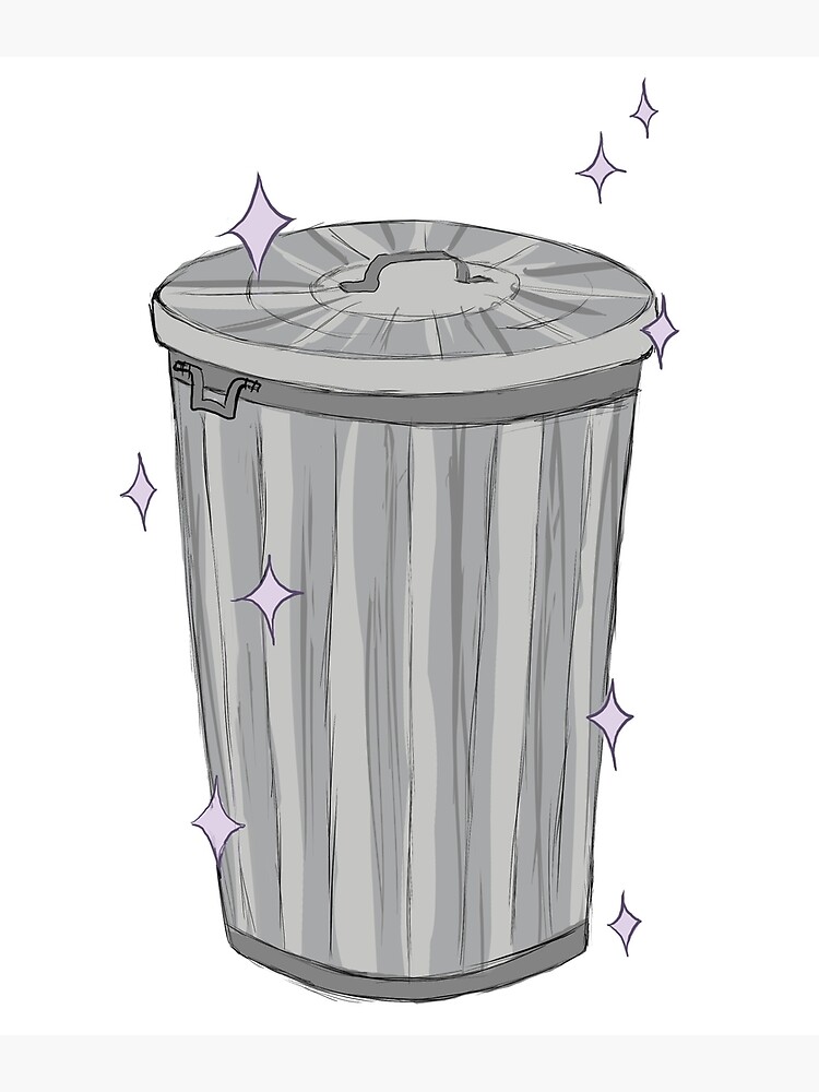"Kawaii Trash Can" Art Print for Sale by CorporealFig Redbubble