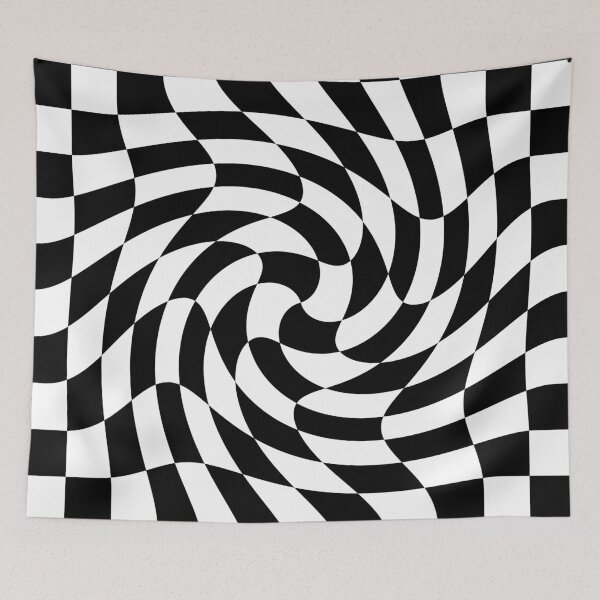 Item preview, Checkerboard Twirl Pattern (black/white) designed and sold by Design Minds Boutique.