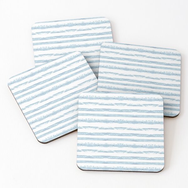 Item preview, Blue grey coastal waves and stripes designed and sold by RebeccaHandy.