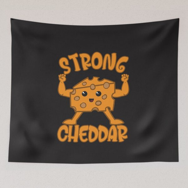 Item preview, Funny Strong Cheddar Cheese Muscles Gym Fitness Workout designed and sold by KatesFunnyArt.