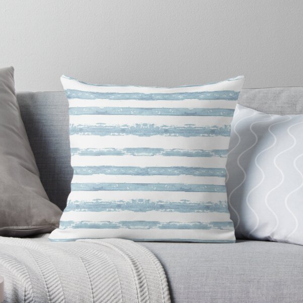 Sky Blue Lumbar Throw Pillow in geometric pattern