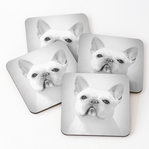 Item preview, French Bulldog White dog - BW Vintage - D4 designed and sold by DecoVintage.