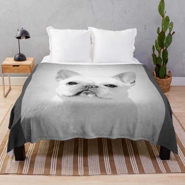 Item preview, French Bulldog White dog - BW Vintage - D4 designed and sold by DecoVintage.