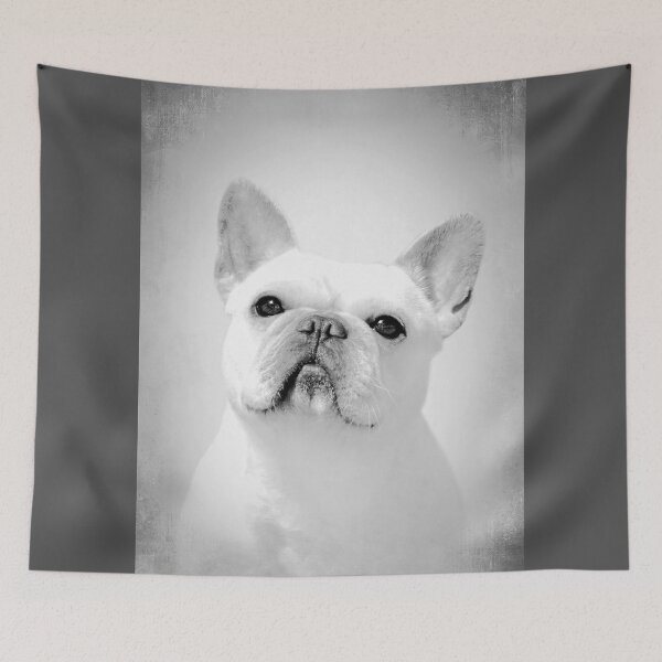 Item preview, French Bulldog White dog - BW Vintage - D4 designed and sold by DecoVintage.