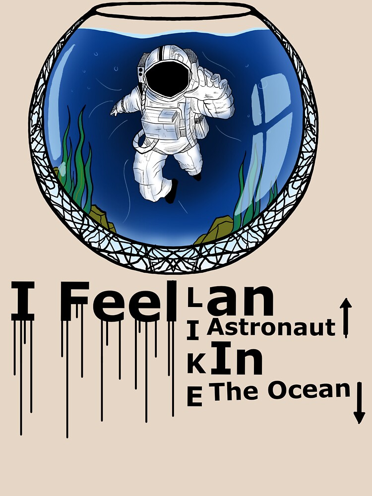 astronaut in the ocean tshirt