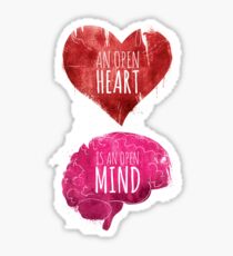 Open Heart, Open Mind Sticker