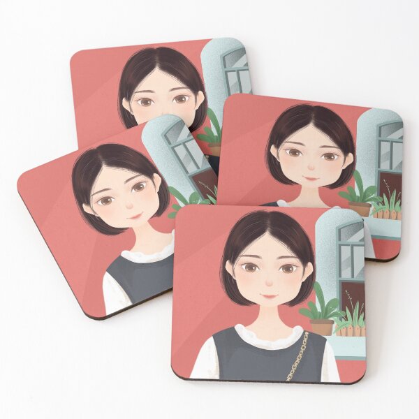 Item preview, Beautiful drawing of short-haired girl outside her house designed and sold by chicsignzodiac.