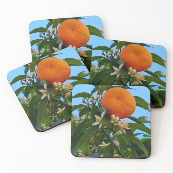 Item preview, Mandarin orange fruit with flowers and leaves designed and sold by Mahirov Shop.