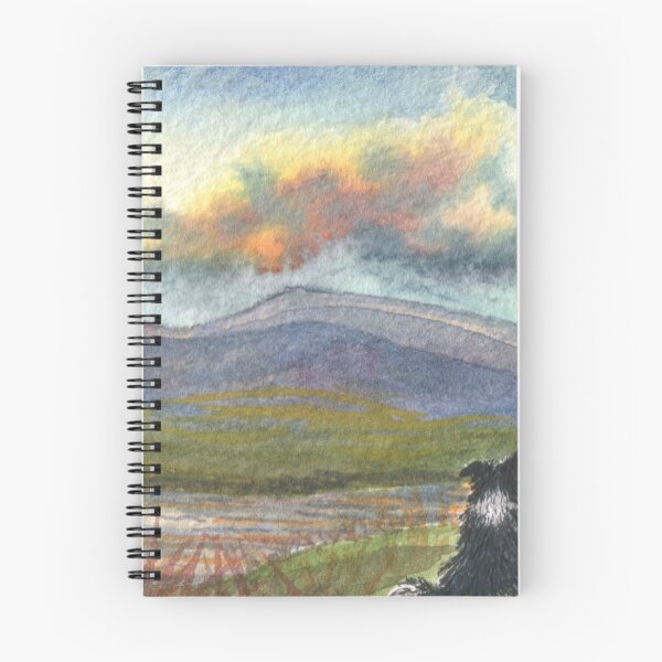 Item preview, Border collie dog meditates on the hills and mountains before him designed and sold by SusanAlisonArt.