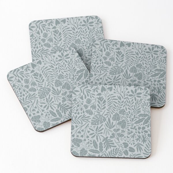 Item preview, Tropical botanical jungle leaves. Grey designed and sold by kostolom3000.