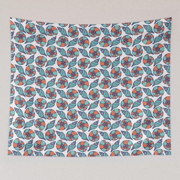 Item preview, Shells blue designed and sold by hugohankeBch.