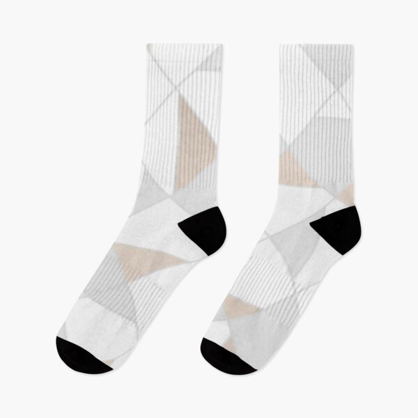 Item preview, White Grey Pink Geometric designed and sold by WearWolfDesigns.