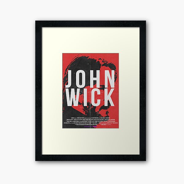 John Wick Poster Framed Art Print