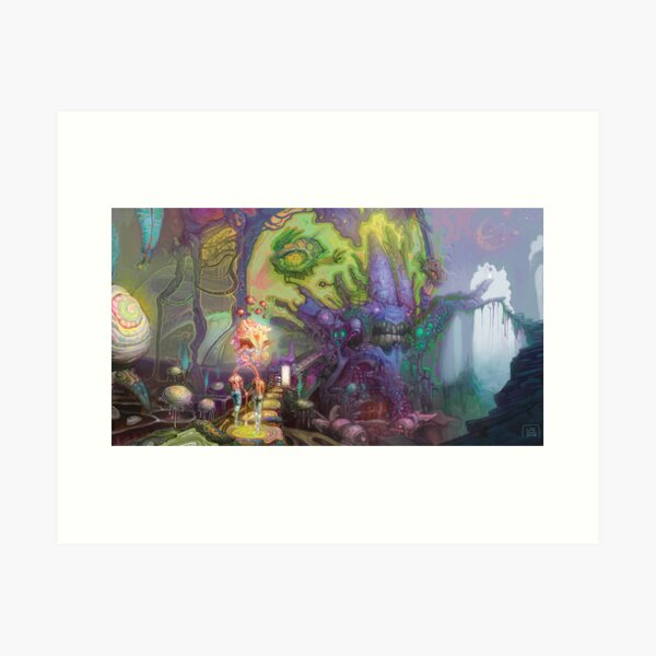 Hyperbolic exchange of telekenetic body fluids from our friends on Planet Solaris Art Print
